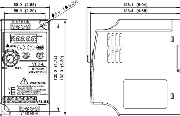 Частотный преобразователь Delta Electronics VFD-L