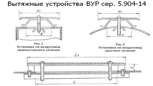 Вытяжные устройства вур сер.5.904-14