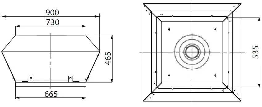 Крышные вентилятор ВКМ-5-4D