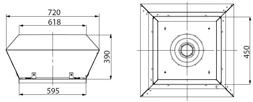 Крышные вентилятор ВКМ-4,5-4D/4Е