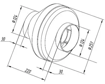 Вентилятор KORF (КОРФ) WNK 125/1