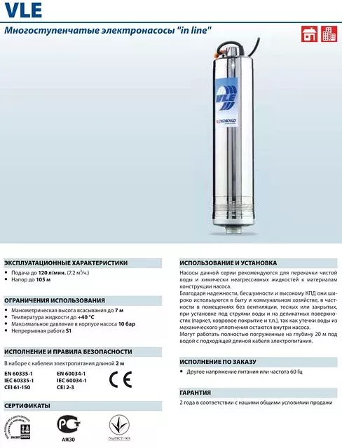 Насос VLE