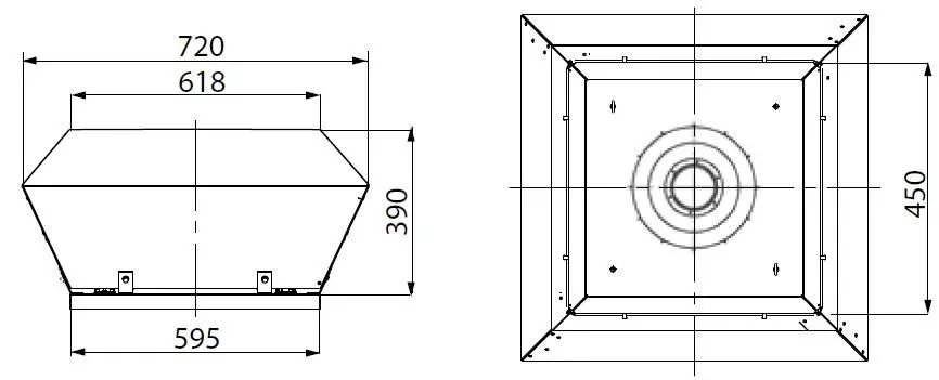Крышные вентилятор ВКМ-4-4D/4Е