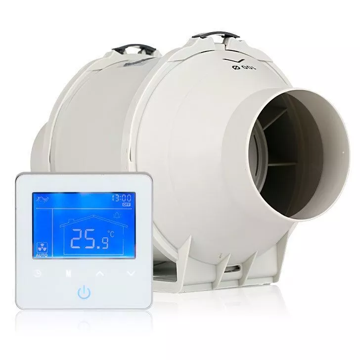 Малошумный канальный вентилятор Dastech HF-100PMZC