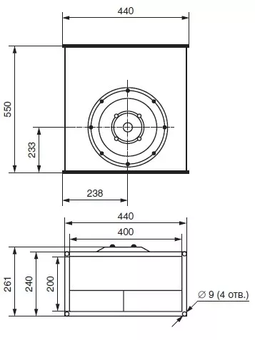 габаритные размеры вентиляторов вкп 40-20-4е