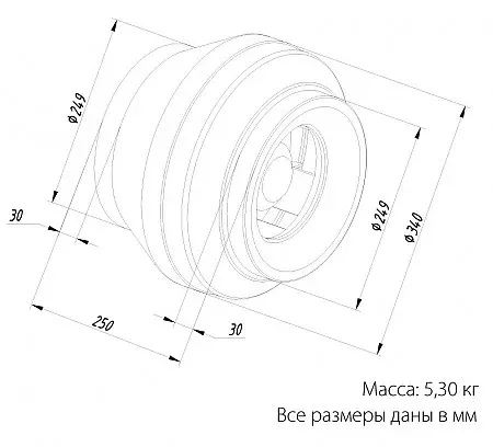 Вентилятор KORF (КОРФ) WNK 250/1