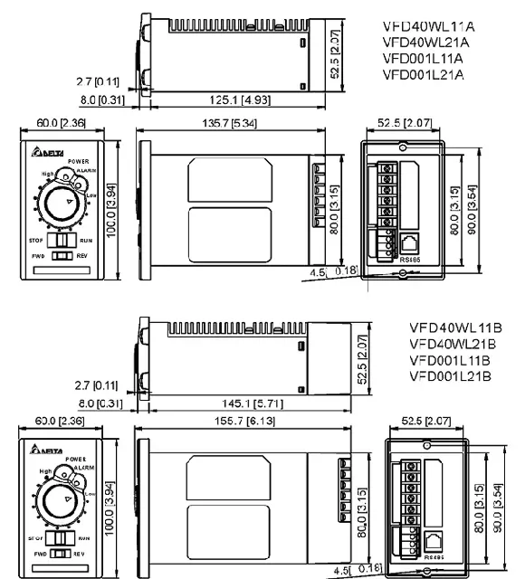 Частотный преобразователь Delta Electronics VFD-L